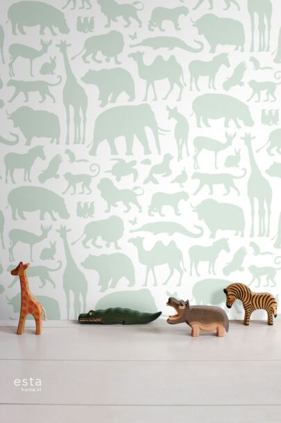wallpaper animals mint green