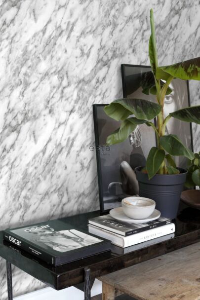wallpaper marble black and white