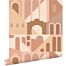 wallpaper mediterranean houses terracotta pink