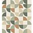 wall mural geometric shapes gray, beige and green