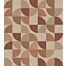 wall mural geometric shapes beige, pink and dark red
