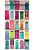 non-woven wallpaper XXL coloured doors pink, turquoise, orange, yellow and purple