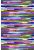 wall mural painted horizontal stripes blue, green, purple and pink