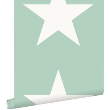 wallpaper stars mint green