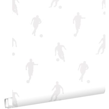 wallpaper football players silver on white