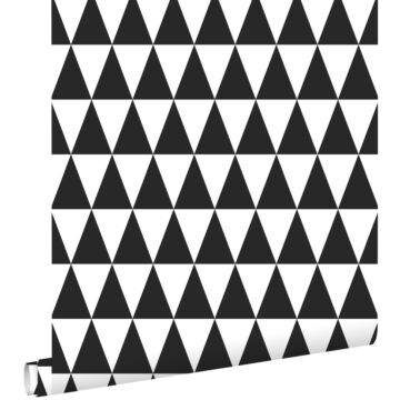 wallpaper graphical triangles black and matt white