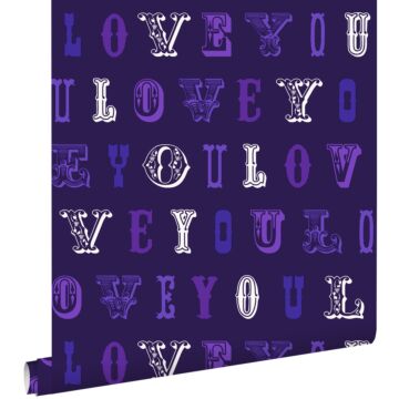 wallpaper love you - quotes purple