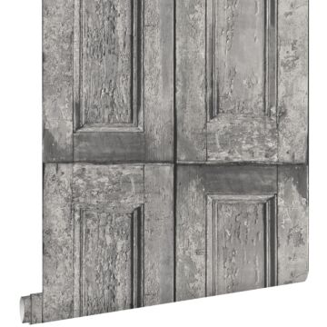 wallpaper panel doors gray