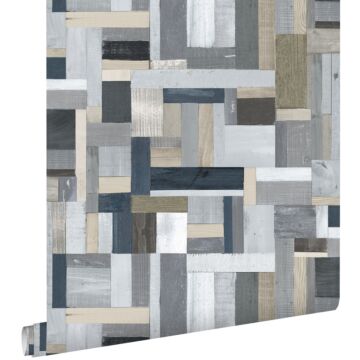 wallpaper scrap wood gray