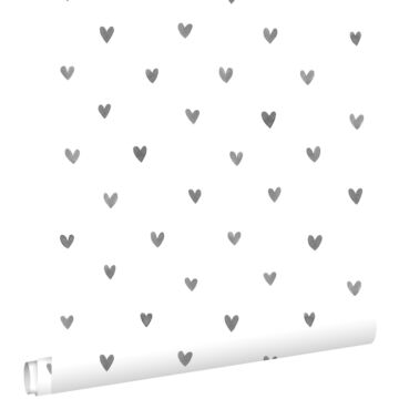 wallpaper little hearts black and white