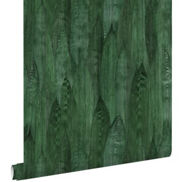 wallpaper leaves emerald green