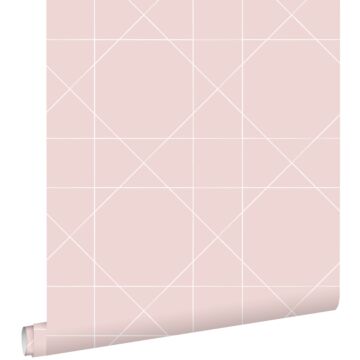 wallpaper graphic lines antique pink