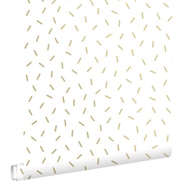 wallpaper graphic motif white and gold