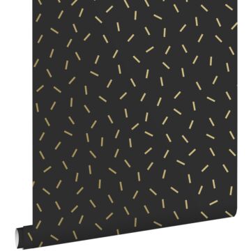 wallpaper graphic motif black and gold