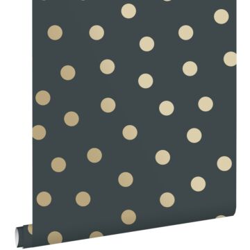 wallpaper dots grayed vintage blue and gold
