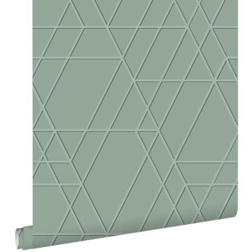 wallpaper graphic 3D grayed mint green