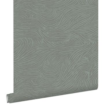 wallpaper 3d waves grayish green