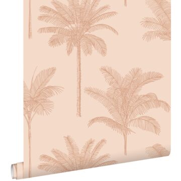 wallpaper palm trees terracotta pink