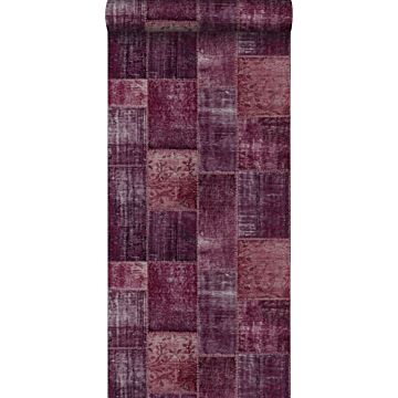wallpaper oriental ibiza marrakech kelim patchwork carpet burgundy red