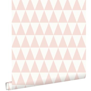 wallpaper graphic geometric triangles peach pink