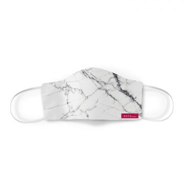 face mask marble black and white