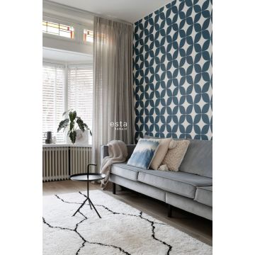 wallpaper graphic motif greyish dark blue and white