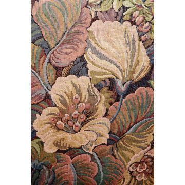 wall mural floral pattern terracotta pink