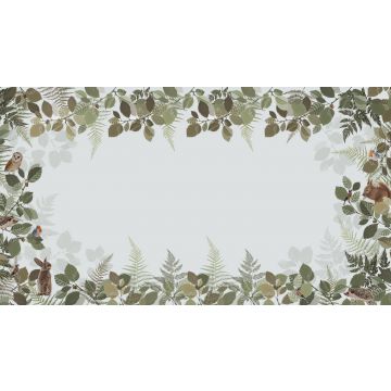 wall mural forest animals green and brown