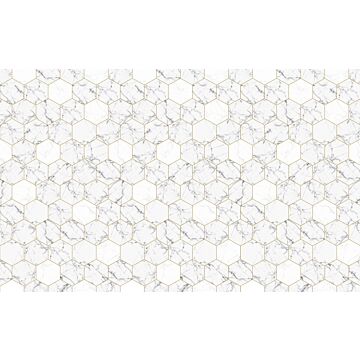 wall mural marble black and white and gold