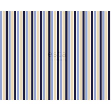 fabric stripes blue and beige