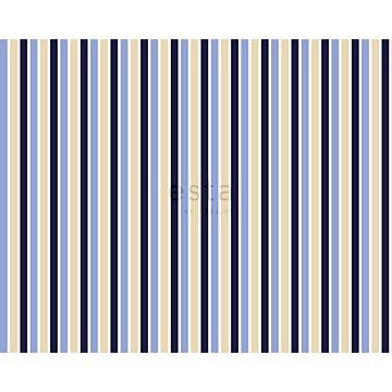 A4 sample fabric stripes blue and beige