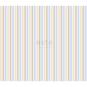 A4 sample fabric stripes soft blue and beige